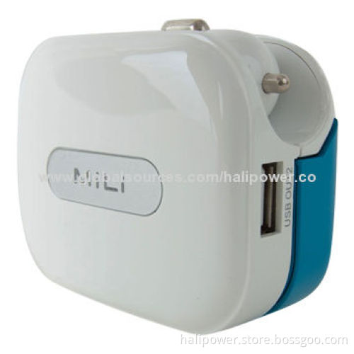 Mimi Universal Travel Charger with 100-240V Input, Sized 68*58*38mm